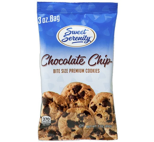 3 ounce Chocolate Chip Cookies | Sweet Serenity Bite Size Chocolate Chip Vending Machine Snacks