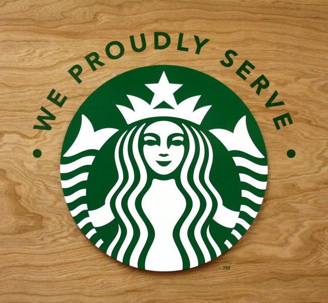 Starbucks Coffeehouse Shops Advertising Logo Printed Cups | 8 oz. Short Paper Coffee Cups