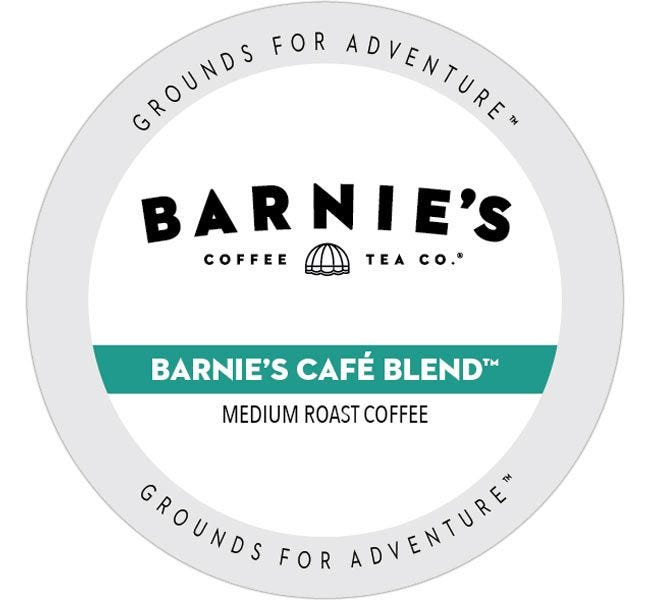 Barnie’s Cafe Blend K-Cup® Coffee | Medium Roast, 100% Arabica, 24 Singles Serve Cups