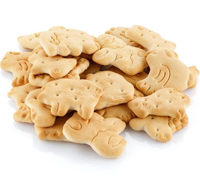 Basil's Bavarian Bakery Animal Snackers Cookies, Vending Machine Snack 2 oz. Bags, 240 Calories per Pack.