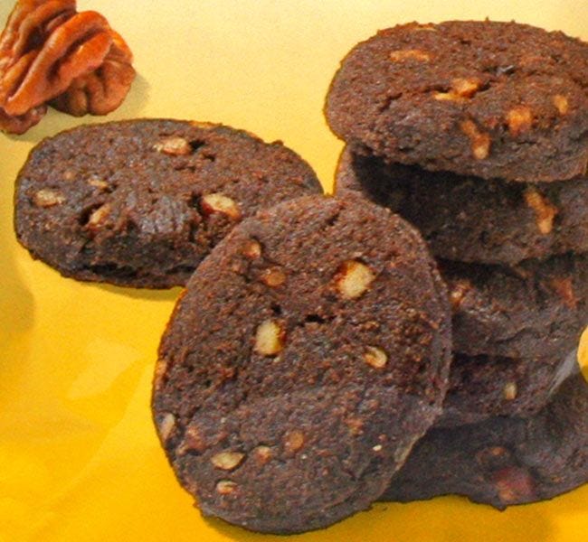 Bite Size Brownie Crisps Pecan Cookie, 3 oz. Bag Vending Machine Snacks, Convenience Store Cookies.