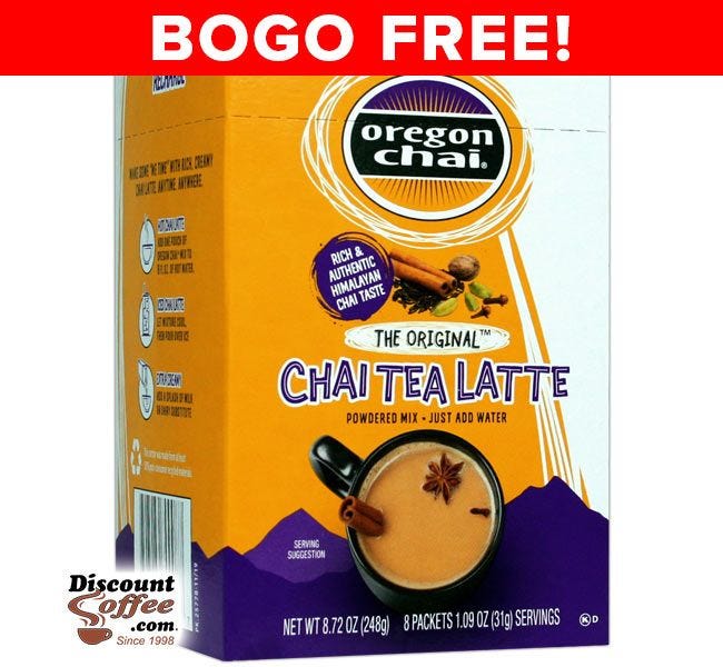 BOGO FREE Clearance Sale! The Original Oregon Chai Tea Latte Mix