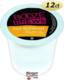 Buttered Rum Single Serve Cup | Booze Brews Dark Rum Cocktail Mixed Drinks, Add Liquor