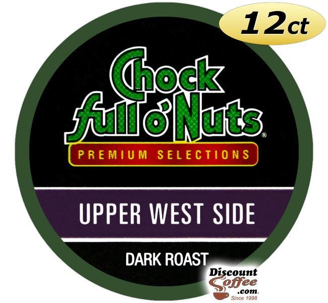 Chock full o'Nuts Upper West Side Ground Coffee for Keurig® K-Cup® Coffee Makers.