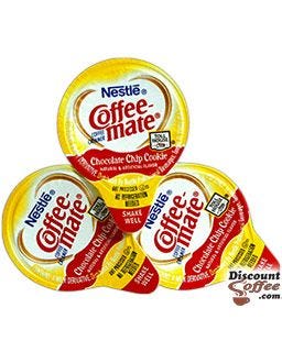 Chocolate Chip Cookie Coffee-mate Tubs | 180 Single Serve Flavored Creamers, Lactose Free, Kosher