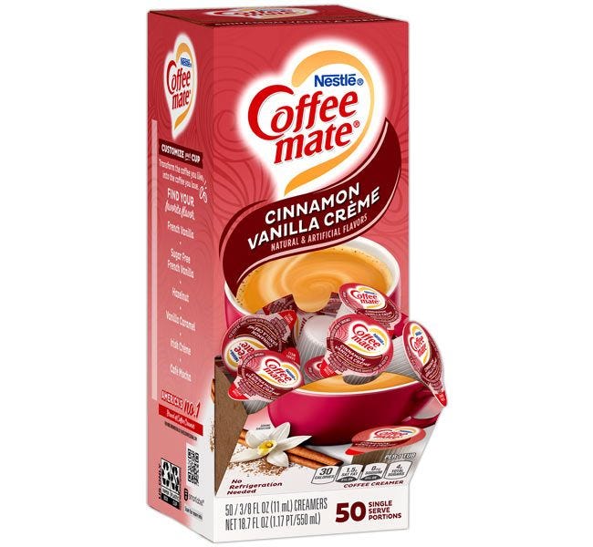 Cinnamon Vanilla Nestle CoffeeMate Creamers