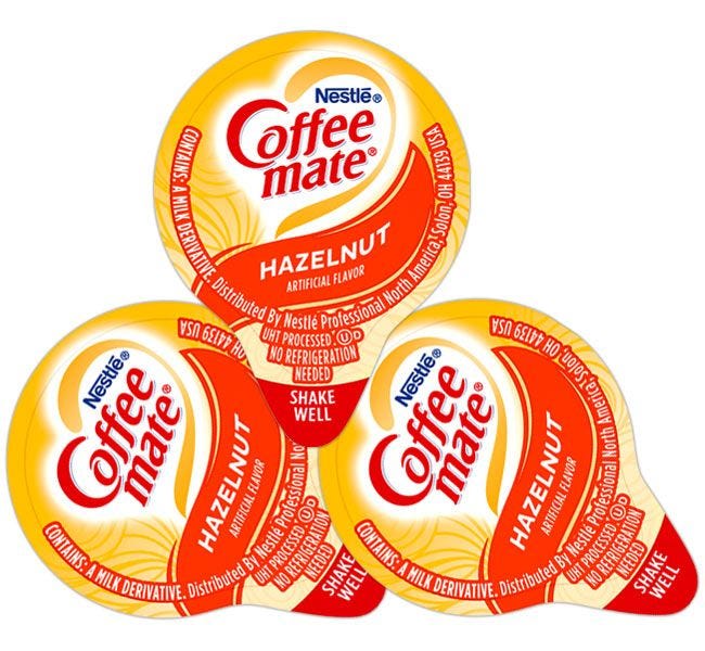 Coffeemate Hazelnut Creamer Tubs, Shelf Stable | Gluten Free, Nestle Non-Dairy Creamer, Kosher