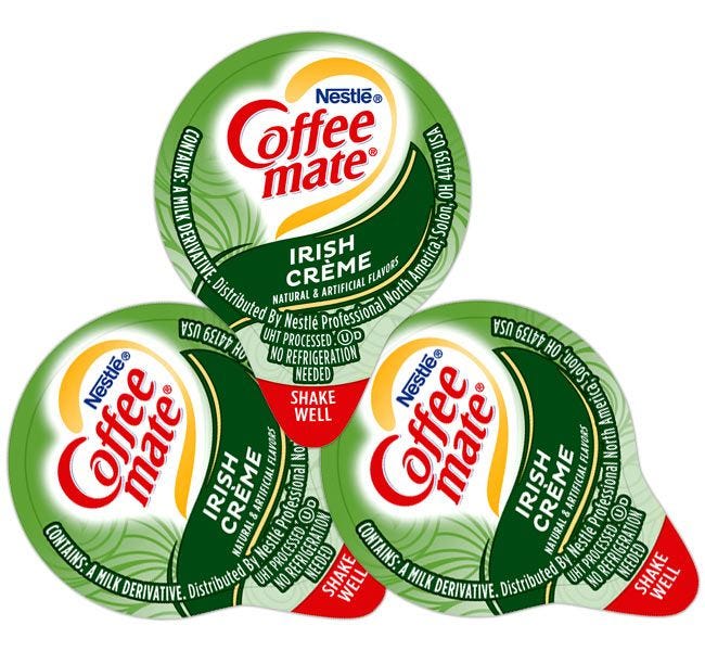 Coffee-mate Irish Creme Tubs, No Refrigeration Needed | Nestle Non-Dairy Creamer, Gluten Free, Kosher