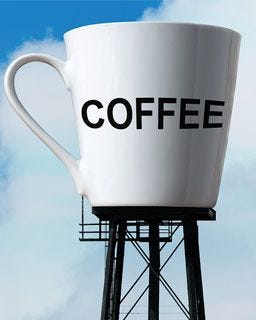 Water tower of coffee