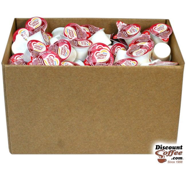 Cinnamon Vanilla Creme Carnation CoffeeMate Liquid Creamers - 180 Count Bulk Case