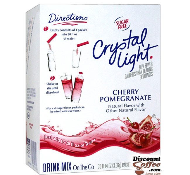 Sugar Free Cherry Pomegranate Bottled Water Drink Mix | Crystal Light on the Go