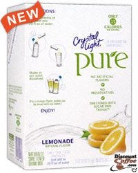 Sugar Free Crystal Light Pure Lemonade Drink Mix for Bottled Water