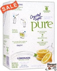 Sugar Free Crystal Light Pure Lemonade Drink Mix for Bottled Water