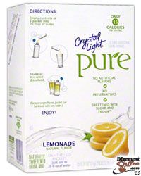 Sugar Free Crystal Light Pure Lemonade Drink Mix for Bottled Water