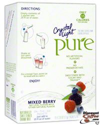 Sugar Free Crystal Light Pure Mixed Berry Drink Mix for Bottled Water