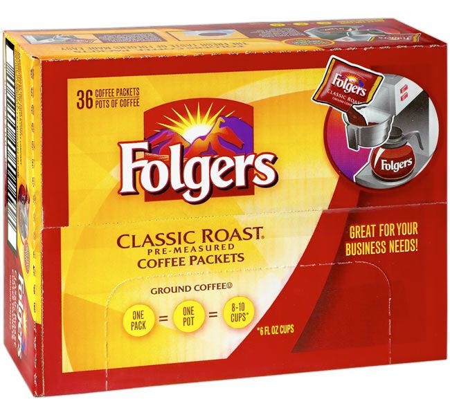 Folgers Classic Roast Window Pack Case