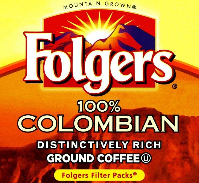 Folgers Coffee, Colombian Filter Packs | Medium Roast Ground Coffee 40 count case, 1.40 oz.