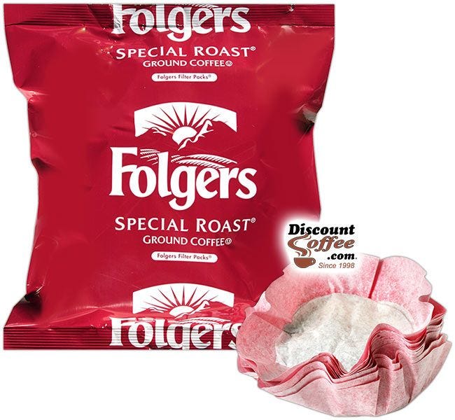 Folgers Special Roast Filter Pack Coffee 40 Count | .8 oz. Pre-measured Filter Packs Brew 12 Cup Pots.