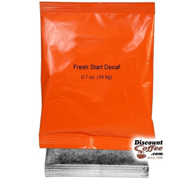 Fresh Start Decaf 4 Cup Coffee Filter Packs | Decaffeinated In Room Coffee, Foodservice, Hotels, Inns, Lodges.