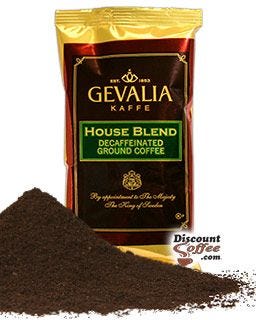 Gevalia Decaf Ground Coffee | House Blend Decaffeinated Gevalia Kaffee, Medium Roast Gourmet Coffee 