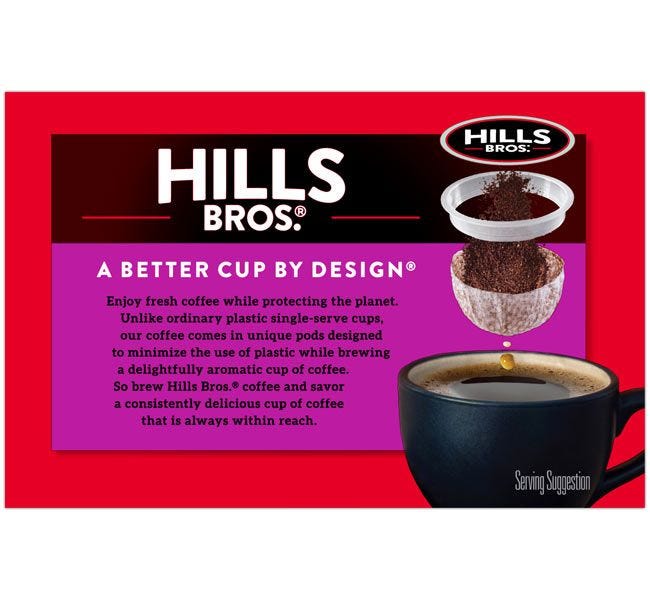 Hills Brothers Colombian Single Serve Coffee, Medium Roast
