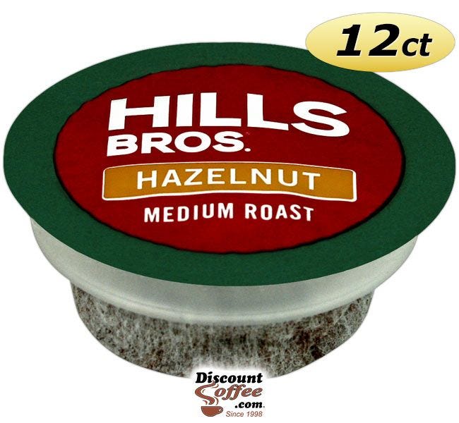 Hills Bros Hazelnut Flavored Coffee | Single Serve K-Cup Pods for Keurig Brewers