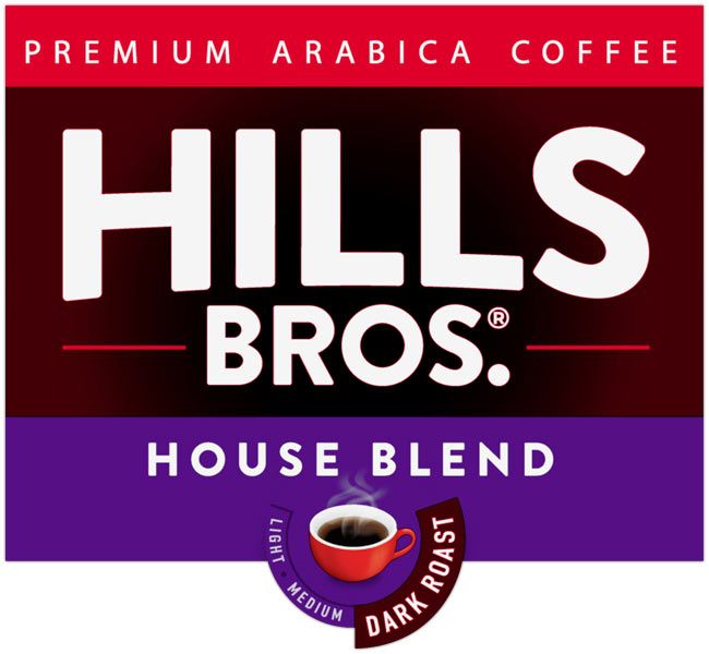 Hills Bros. House Blend Coffee | 100% Arabica, Dark Roast Ground Coffee Pods