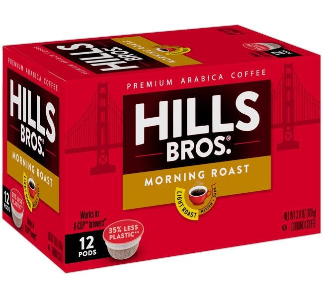 Hills Brothers Morning Roast Coffee Pods | Light Roast Single Serve Coffee Cups, 100% Arabica