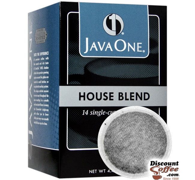 Java One House Blend Single Cup Coffee Pod | Single-Cup Medium Roast Coffee Pods