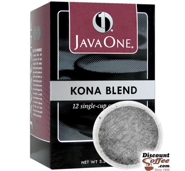 Java One Kona Blend Single Cup Coffee Pod | Single-Cup Hawaiian Light Roast Coffee Pods