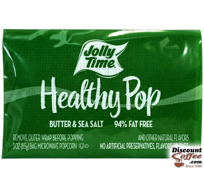 Jolly Time Healthy Pop Butter Popcorn Bags | 110 Calories, 100% Whole Grain, 36 ct. Case.