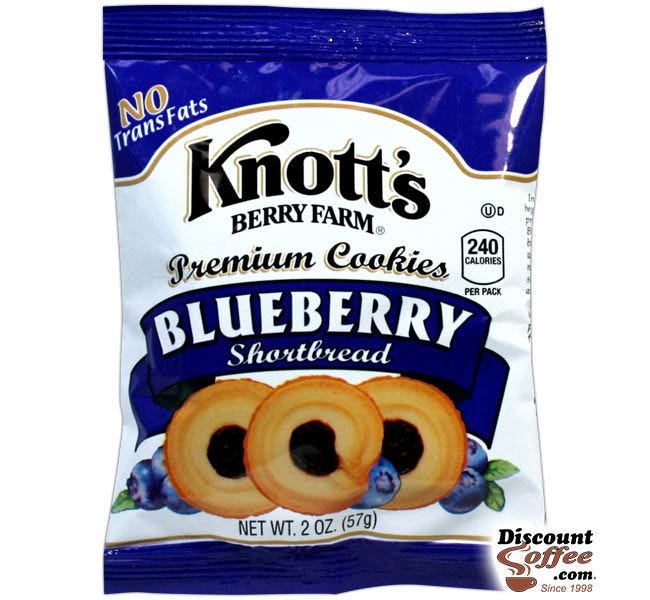 Blueberry Shortbread Vending Cookies
