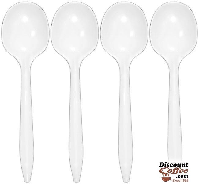 Medium Weight Soup Spoons - Bulk Plastic Cutlery