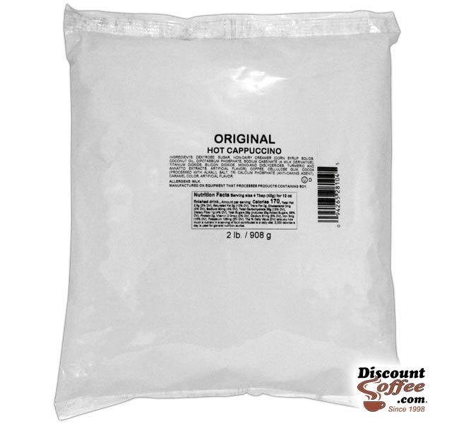 Original Cappuccino Vending Mix 2 lb. Bag | Refills Commercial Hot Beverage Hopper Machine, Foodservice 6 Bag, 12 lb. Case.