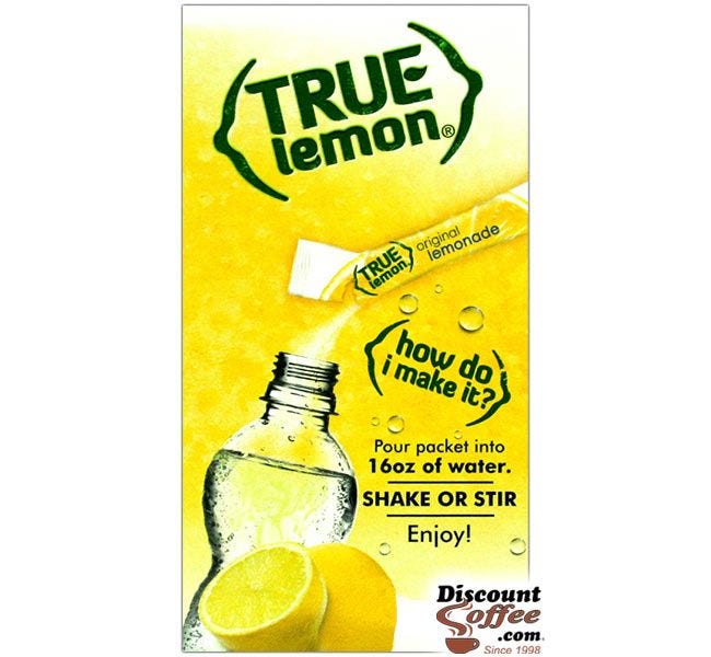 Original Lemonade Powder Drink Mix, True Lemon, Stevia Sweetened. | Natural Lemon Juice Flavor 