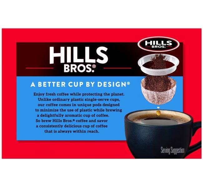Hills Brothers K-Cup® Single Serve Pods | ½ Caffeine, Medium Roast | Perfect Balance
