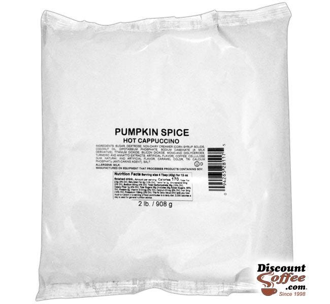 Pumpkin Spice Cappuccino Vending Mix 2 lb. Bag | Refills Commercial Hot Beverage Hopper Machine, Foodservice 6 Bag, 12 lb. Case.