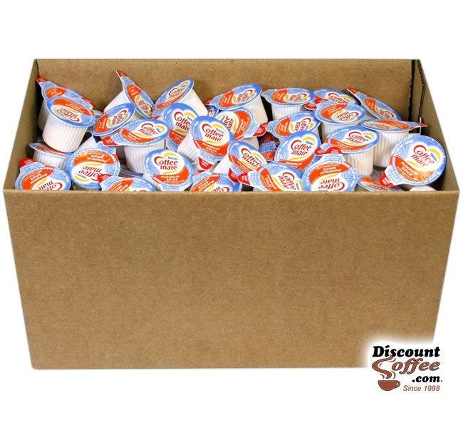 Pumpkin Spice Coffee-mate Food Service Case. 180 count Bulk Creamers. Restaurants, Convenience Stores, Coffee Stations.