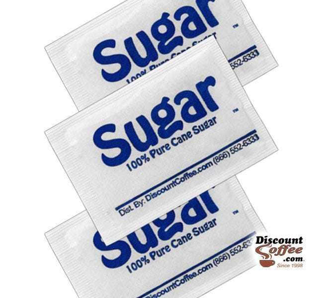 Pure Cane Sugar Packets | Granulated Sugar Sweetens Coffee, Tea, Cold Drinks, Hot Drink Beverages. Kosher. Made in U.S.A.