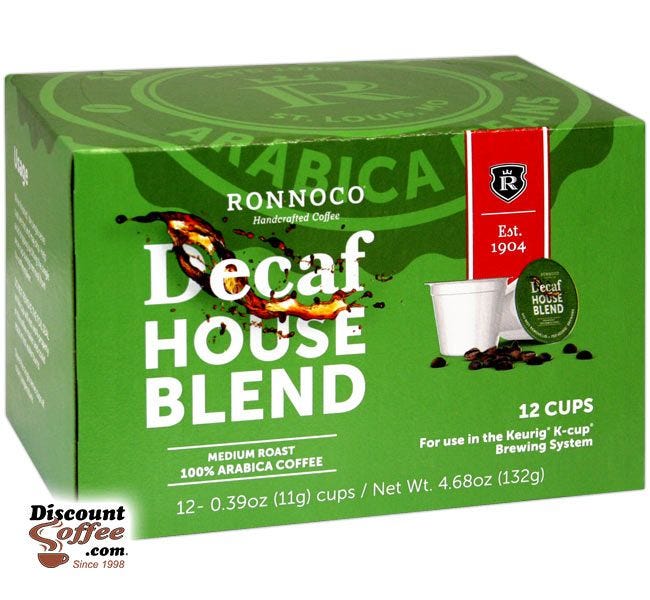 Ronnoco Decaffeinated House Blend K-Cup Coffee, Ronnoco Decaf House Blend One Cup Coffee