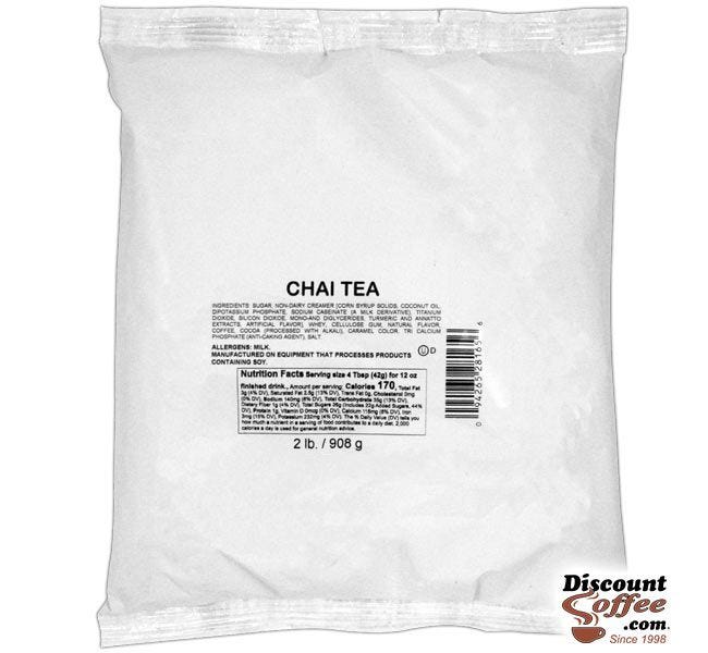 Spiced Chai Tea Latte Cappuccino Mix 2 lb. Bag | FoodService Beverage Mix for Cappuccino Machine Hoppers.