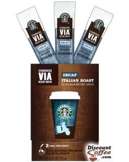 Decaf Italian Roast Starbucks VIA Coffee 3Pak