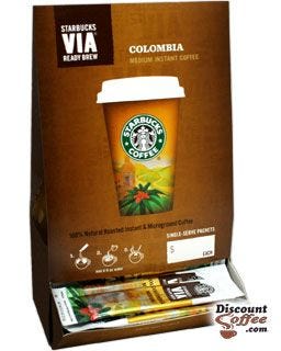 Starbucks VIA Colombia Single Cup Instant Coffee