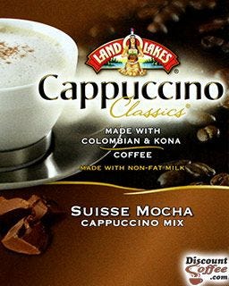 Suisse Mocha Land O’Lakes Cappuccino Mix | Non-Fat Milk Swiss Chocolate Single Serve Packets