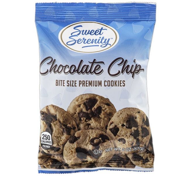 2 oz. Bags, Biscomerica Sweet Serenity Vending Machine Snack Cookies, Ghirardelli Chocolate Chips