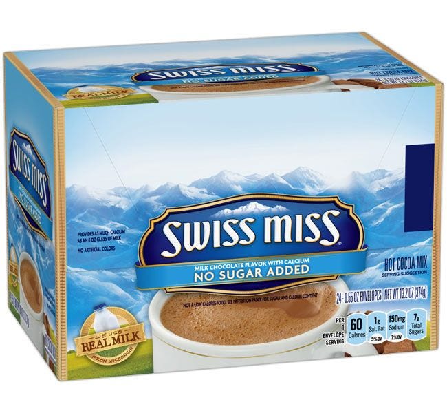 Swiss Miss No Sugar Added Hot Chocolate Mix