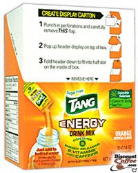 Tang Energy - Orange Drink Mix - B Vitamins, Caffeine & Electrolytes