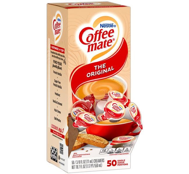 Nestle Original Liquid Coffee-mate Creamers - Carnation