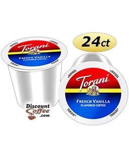 Torani French Vanilla Single Serve Coffee | Medium Roast, Natural Flavors, 24 count boxes.