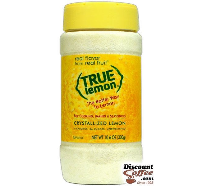 True Lemon 10.6. oz. Shaker | Gluten Free, Non-GMO Crystallized Lemon Juice Substitute for Cooking, Baking, Seasoning